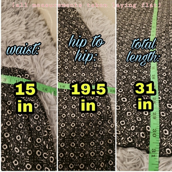 VINTAGE | B+W Printed Midi Skirt! - Picture 5 of 6